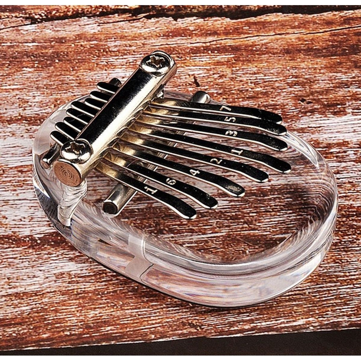 Mini Kalimba med 8 toner - Transparent