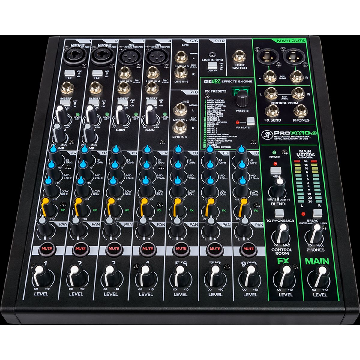 Mackie ProFX10v3 - 10-kanals mixer med FX og USB