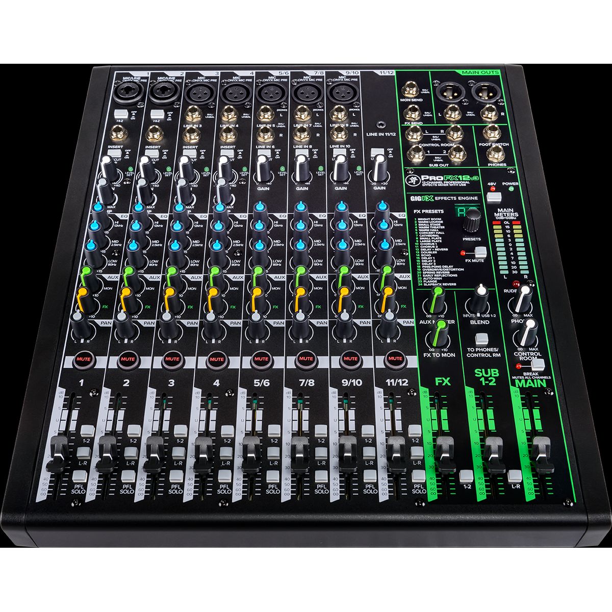 Mackie ProFX12v3 - 12-kanals mixer med FX and USB