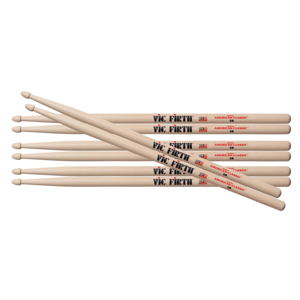 Vic Firth 5B American Classic Hickory Value Pack