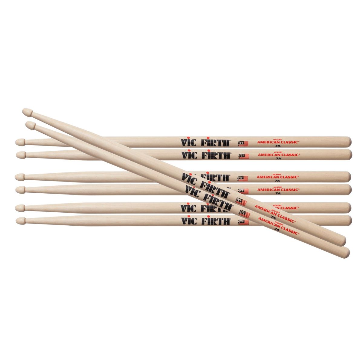 Vic Firth 7A American Classic Hickory Value Pack