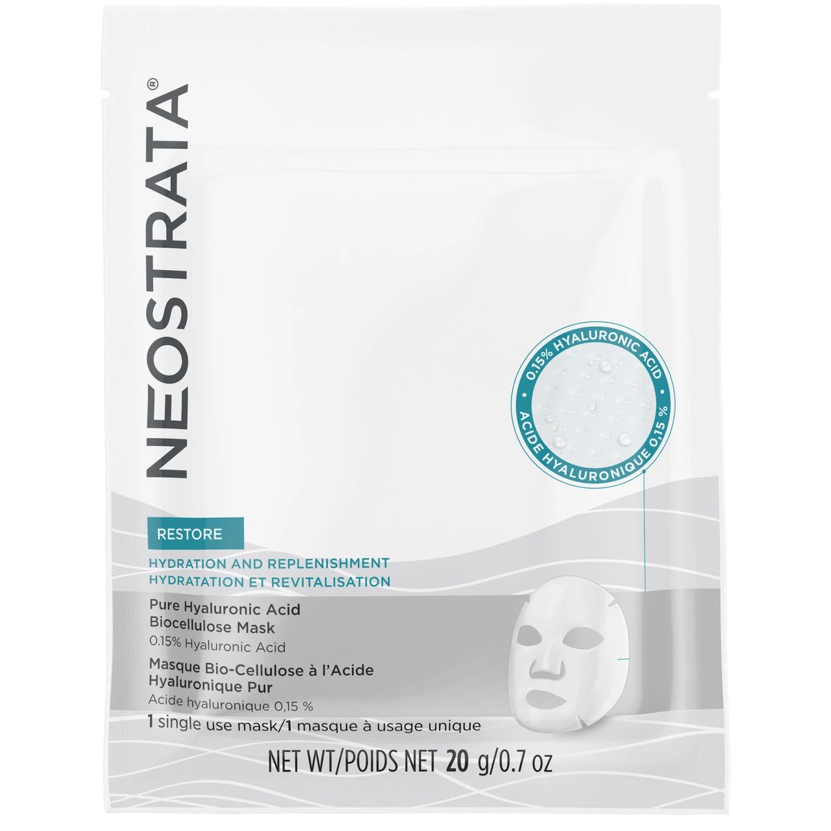 Neostrata Restore Pure Hyaluronic Acid BioCellulose Mask 20 g