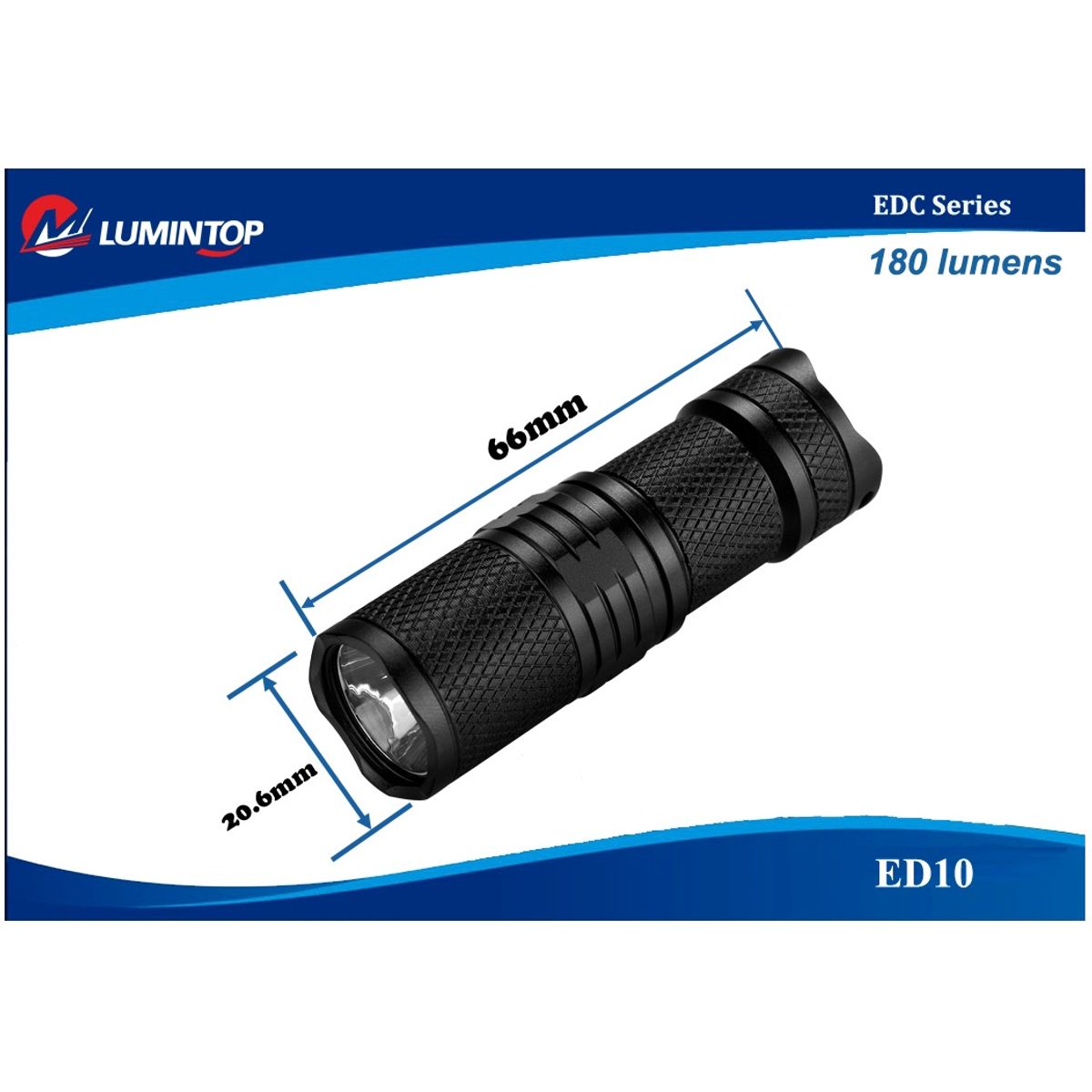 LED Lommelygte, 180LM, Lumintop ED10