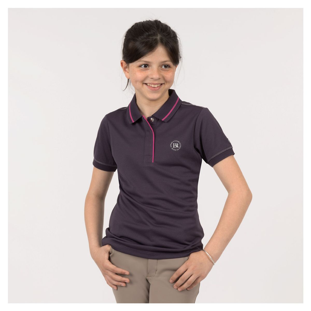 BR Chelsy polo T-shirt - lilla 140