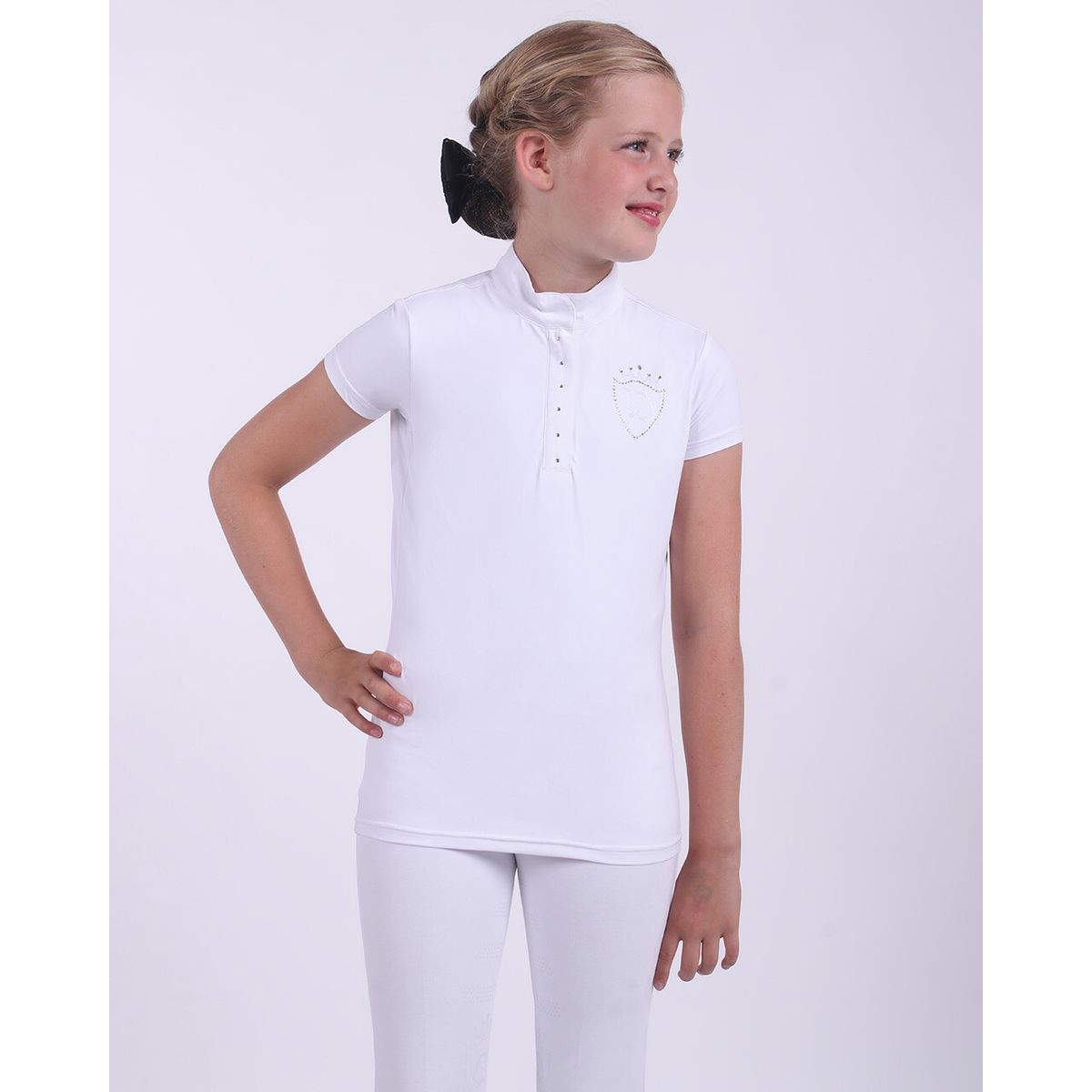 QHP Femmie stævne T-shirt Hvid 140