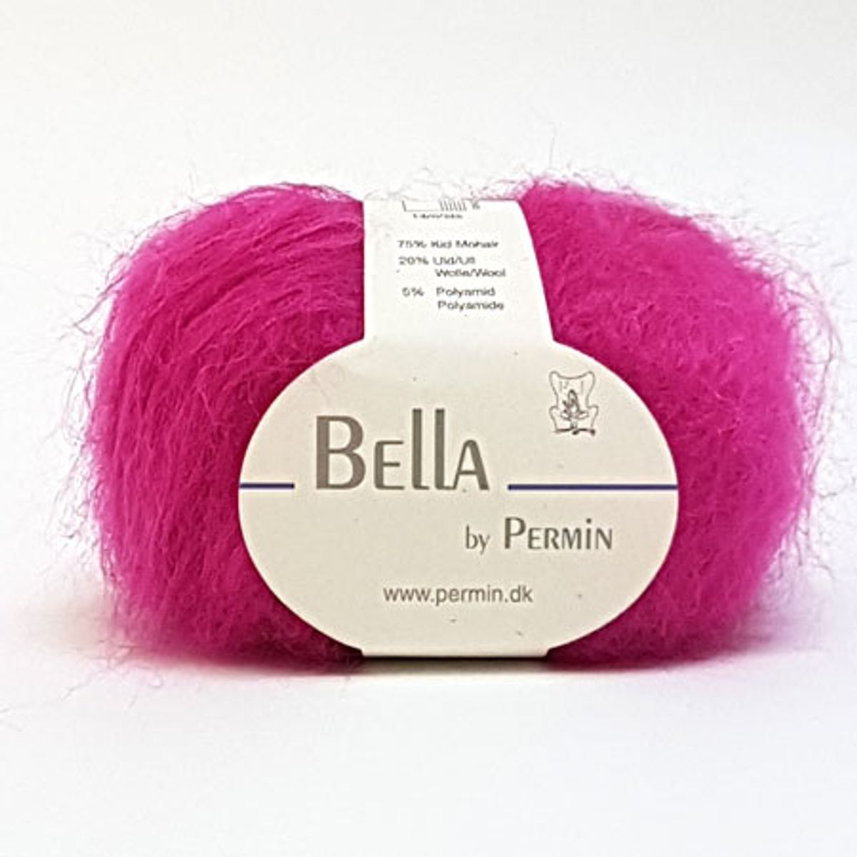 Bella Permin garn - Mohairgarn med uldgarn & polyamid - fv 883247 Pink