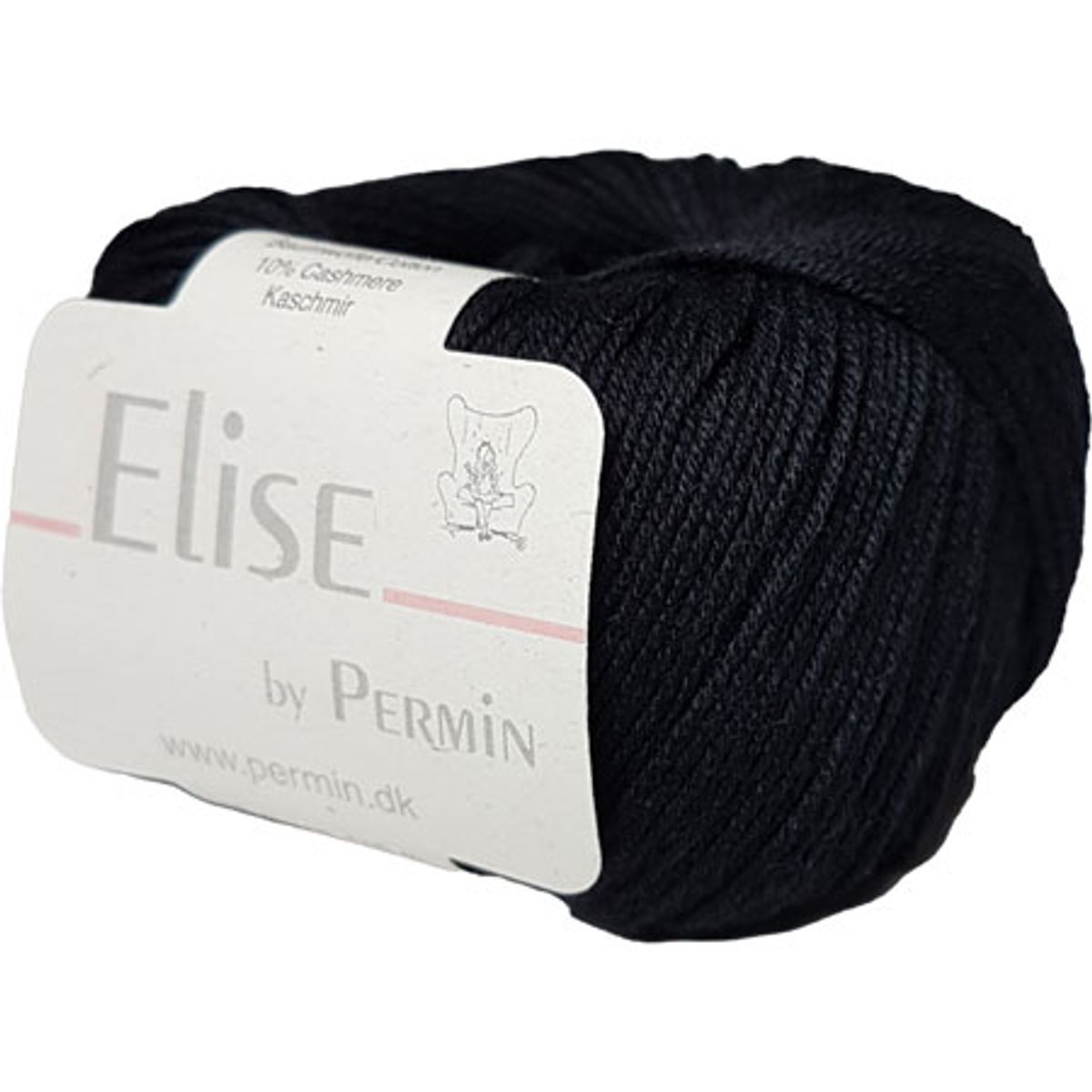 Permin Elise - Bomuld/cashmere - Fv 881115 Sort