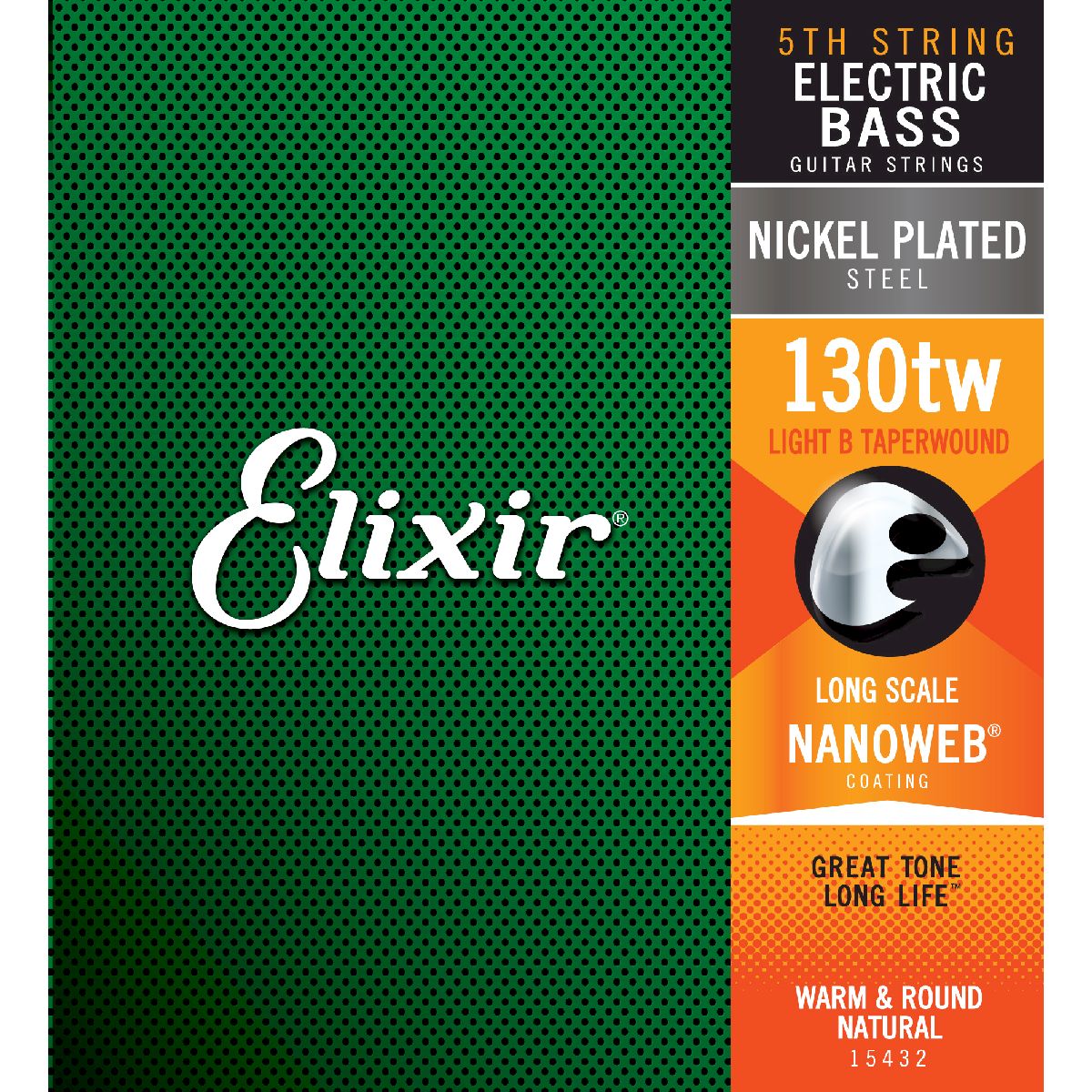 Elixir Nanoweb 15432 130tw H-streng til 5 strenget bas