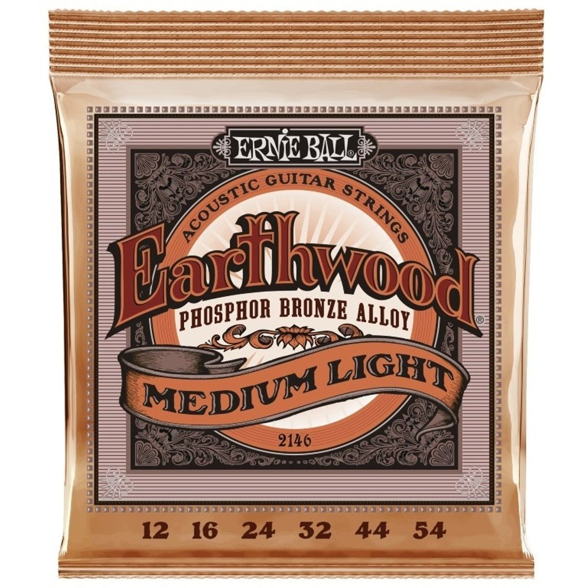 Ernie Ball 2146 Earthwood Phosphor Bronze Medium Light