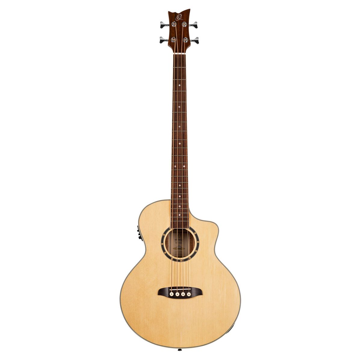 Ortega D7CE-4 4-str. Akustisk bas med pickup, Cutaway, Natur