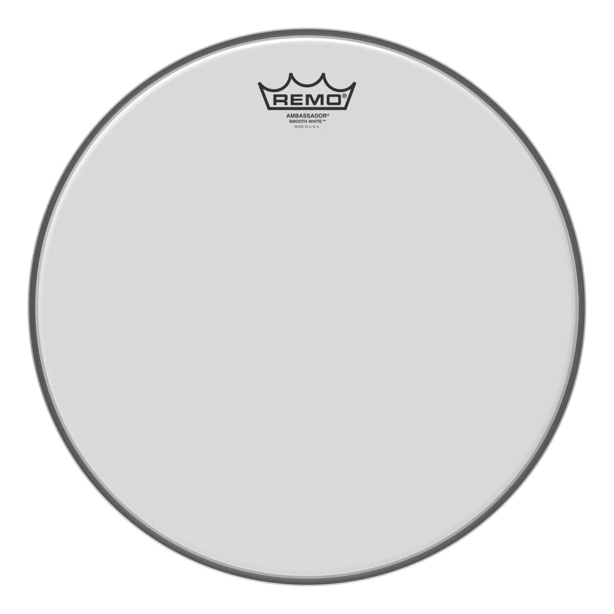 Remo Ambassador Smooth White 10"