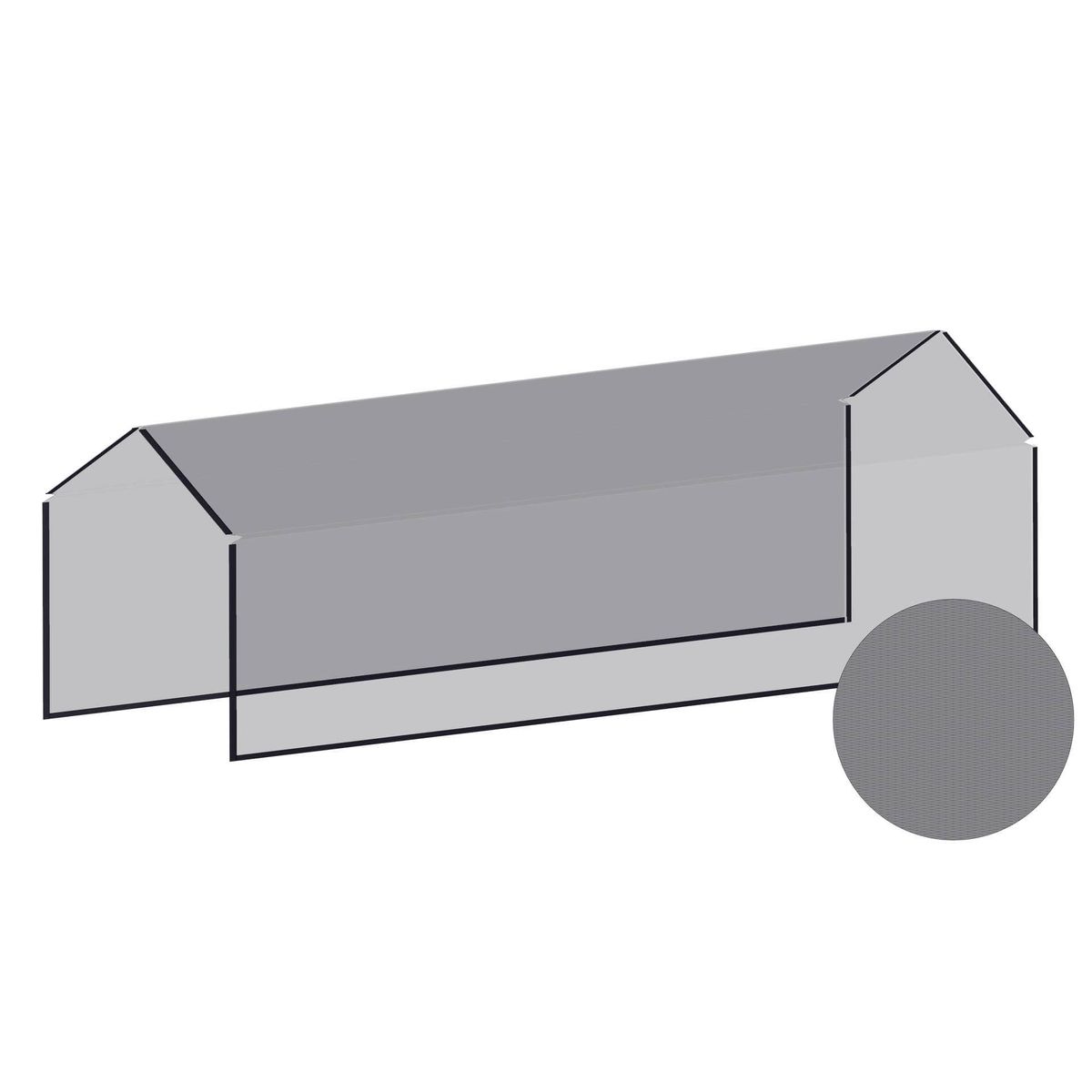 Side i insektnet til tunnel højbed 120x360 cm