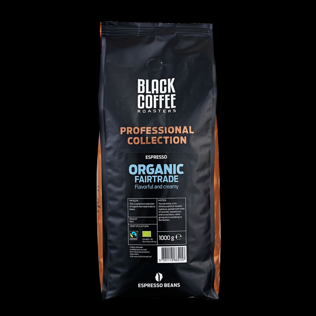 BCR pro Organic Fairtrade Espresso 1kg Hele bønner ØKO