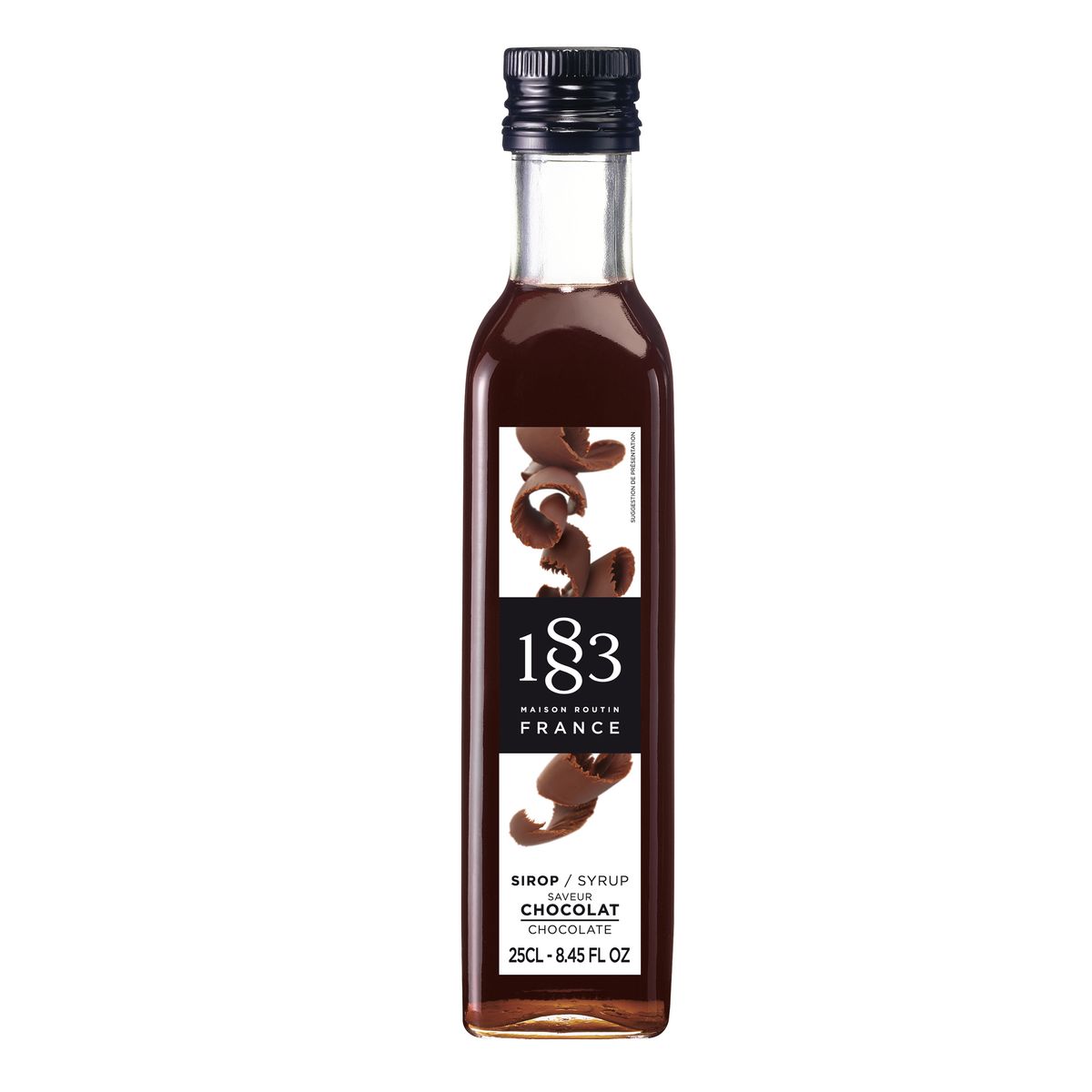 1883 chocolade sirup 25 cl glas