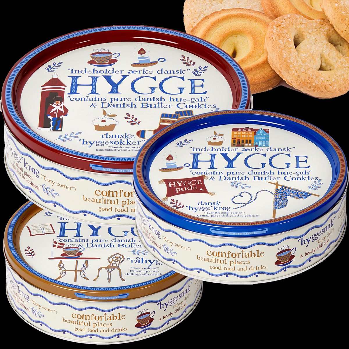 Småkagedåse - Hygge 340g assorteret