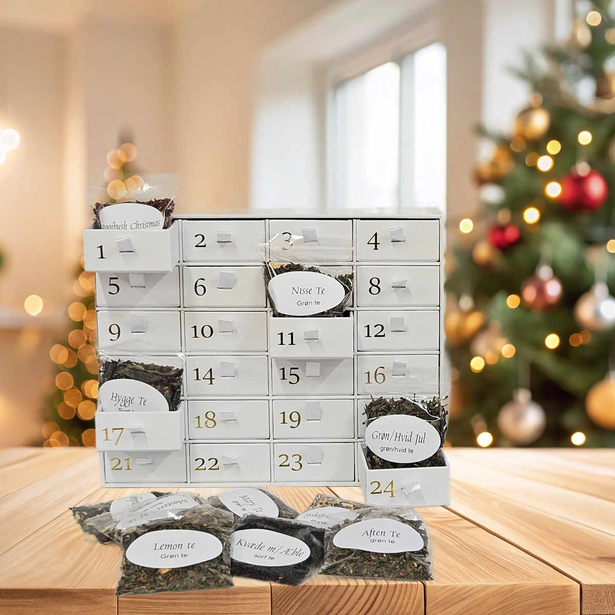 Årets absolut lækreste Gourmet Julekalender 2024 "Limited Edition" 24 x gourmet brands inkl. te