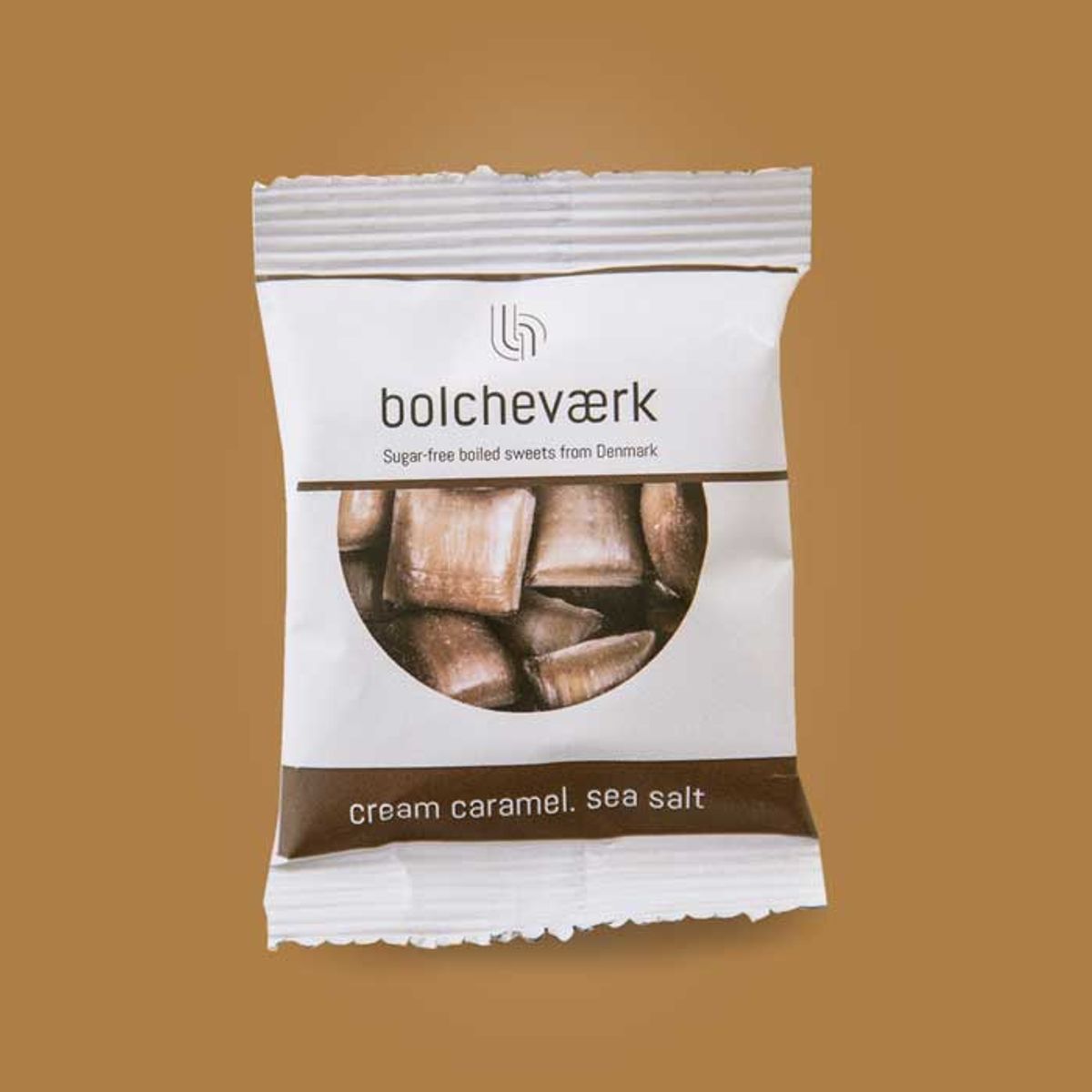 Flowpack Bolcheværk, Sukkerfri - Flødekaramel, Havsalt, 12 g