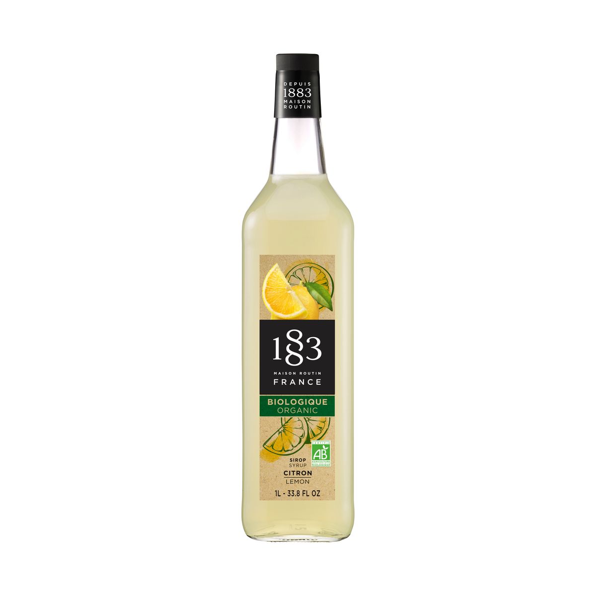 1883 lemon sirup Økologisk 1 liter glas