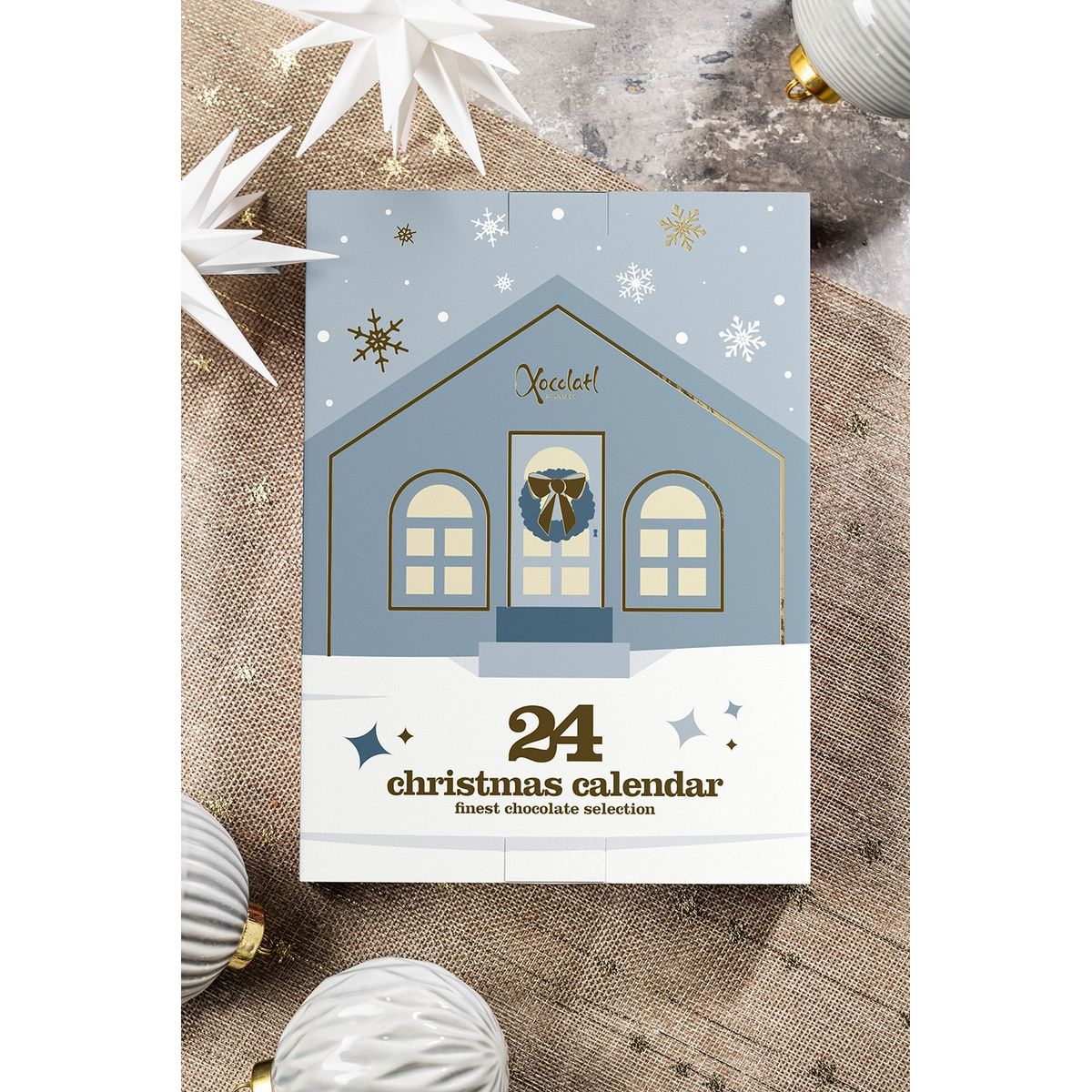 Snow crystal calendar diamonds