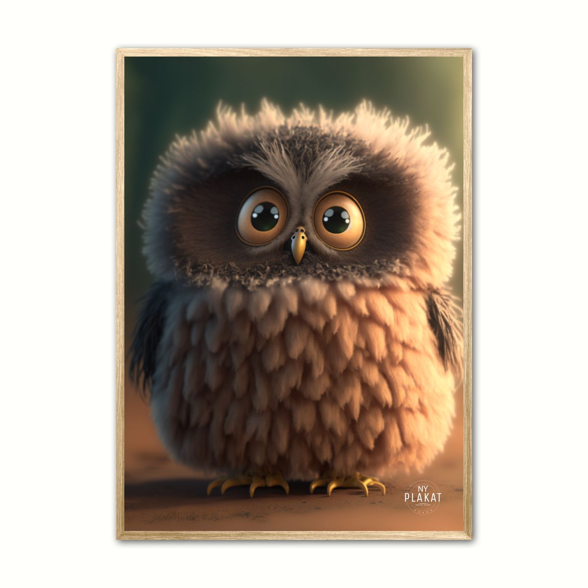 Plakat med Owlbert - Ugle 30 x 40 cm