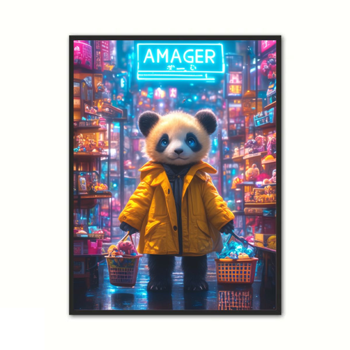 Plakat med Amager Panda Plakat 2 21 x 29,7 cm (A4)