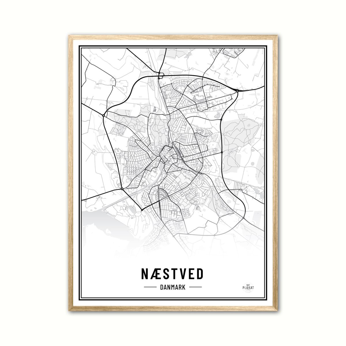 Plakat med Nstved - Plakat 21 x 29,7 cm (A4)