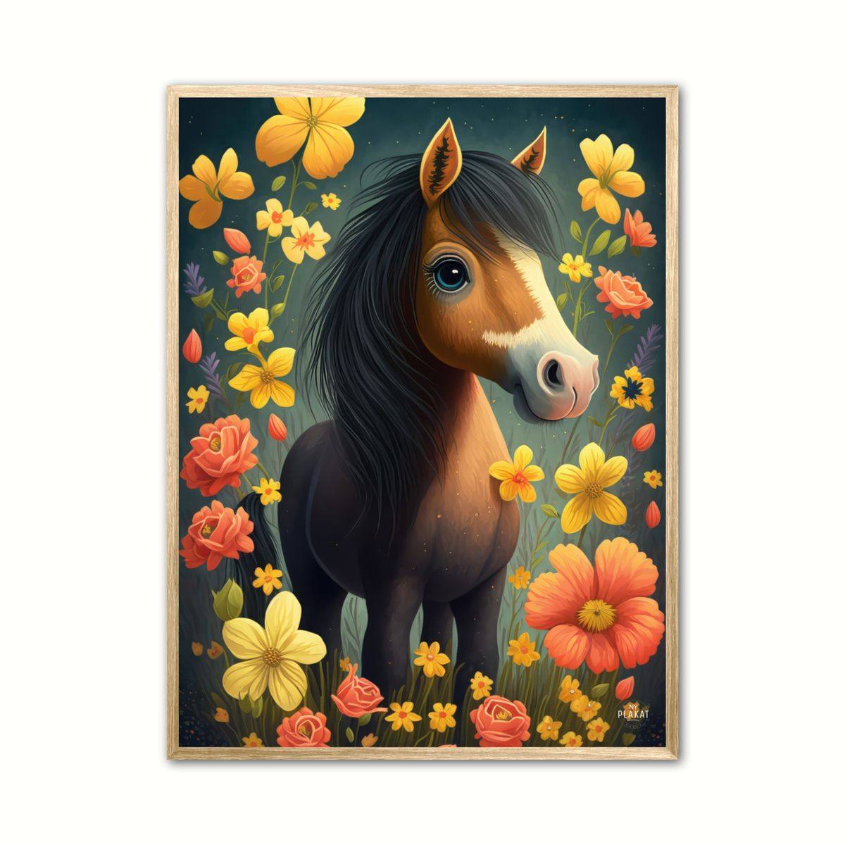 Plakat med Blomstertid Nr. 4 - Illustration 50 x 70 cm (B2)