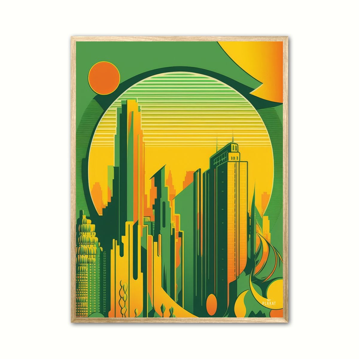 Skyline 2 - Retro plakat 30 x 40 cm