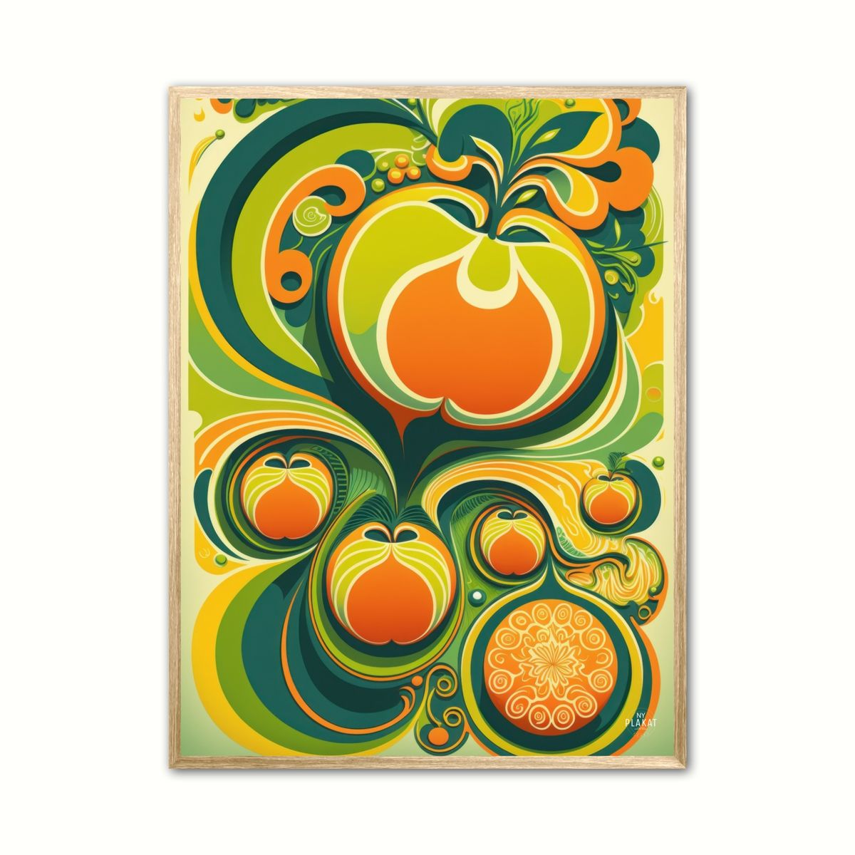 Frugt 3 - Retro plakat 30 x 40 cm