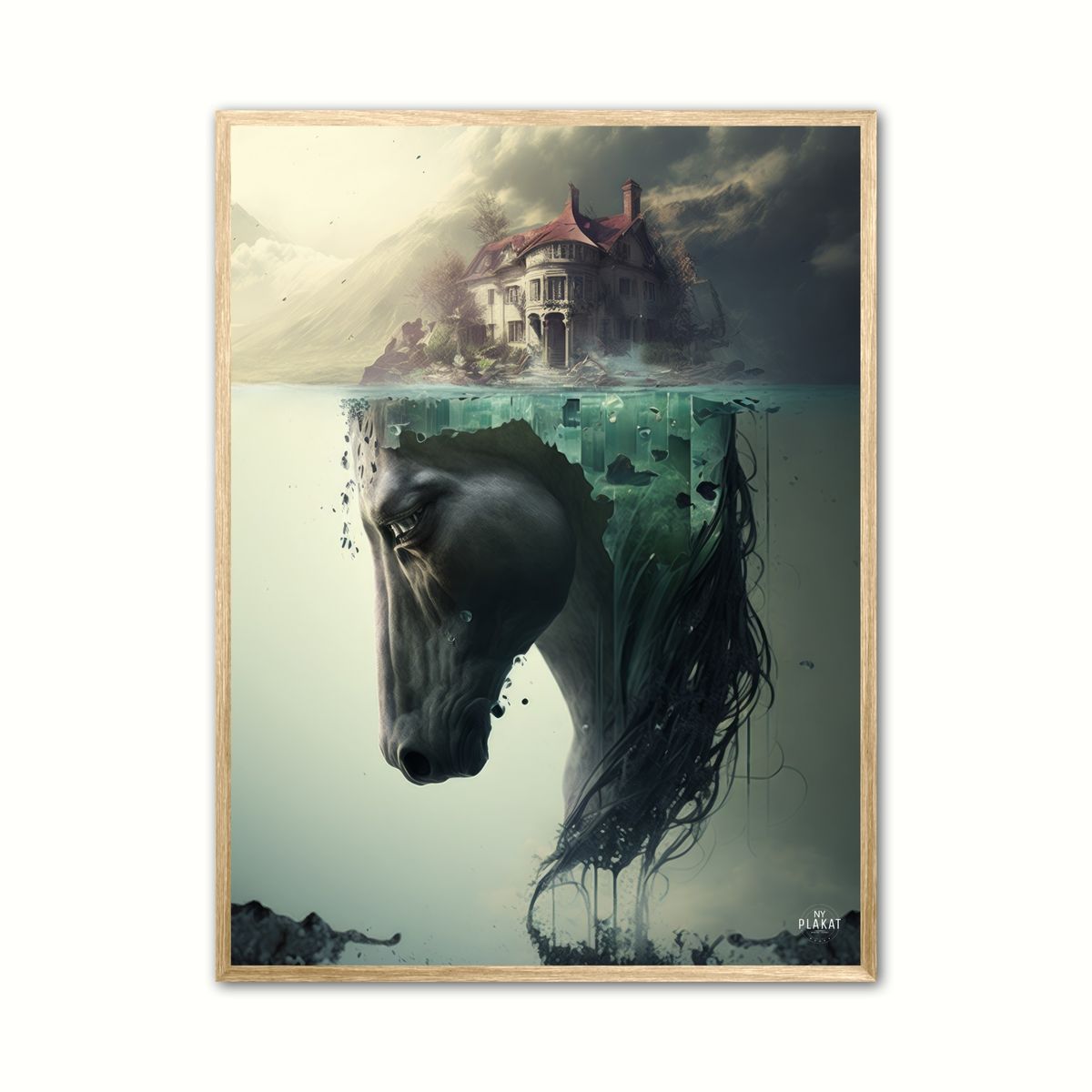 Plakat med The Underwater Horse 21 x 29,7 cm (A4)