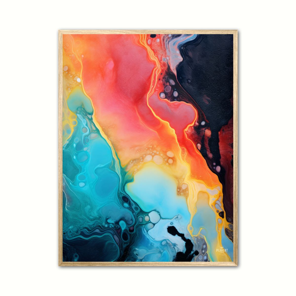 Luminous Fusion plakat - Abstrakt 50 x 70 cm (B2)