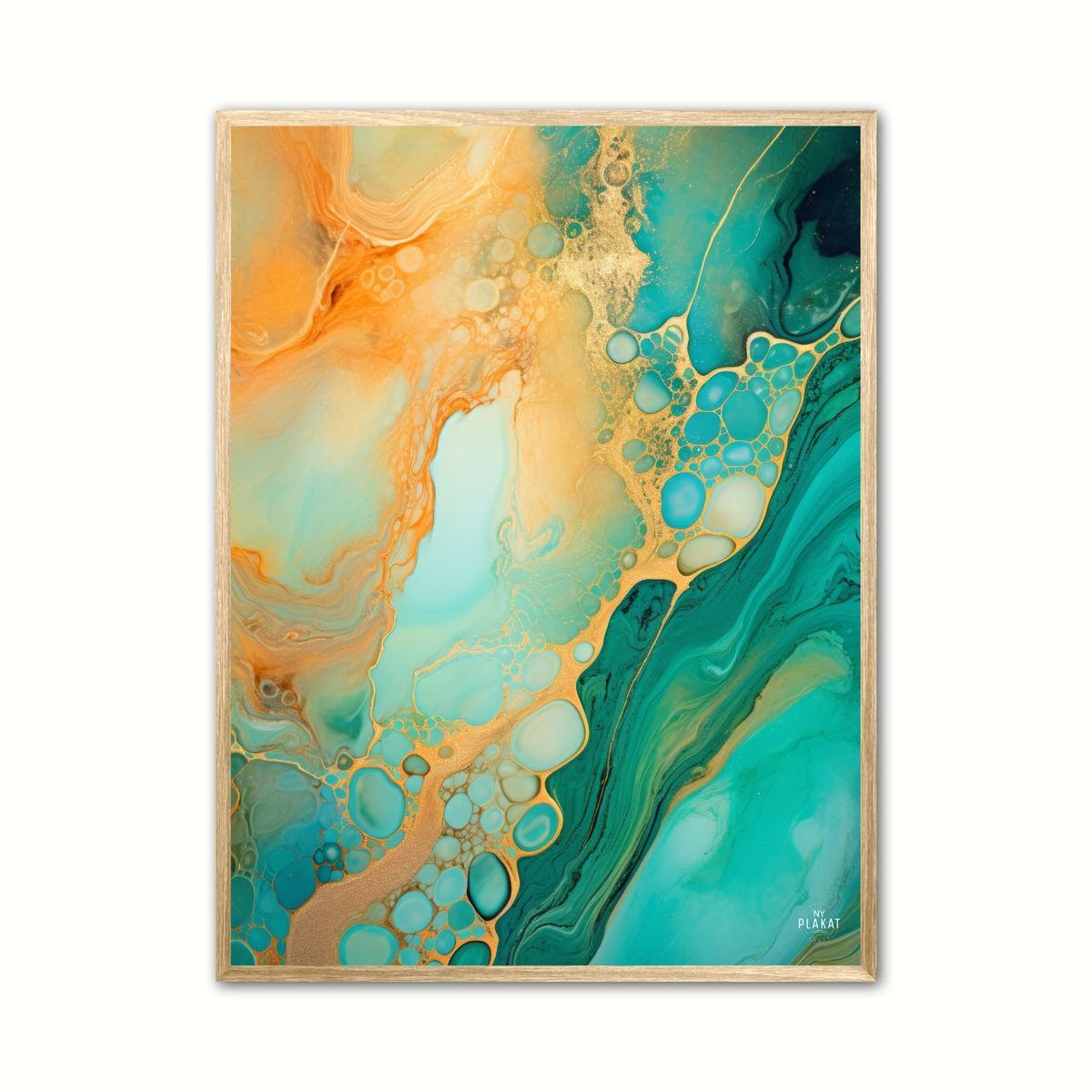 Marble Whispers plakat - Abstrakt 30 x 40 cm