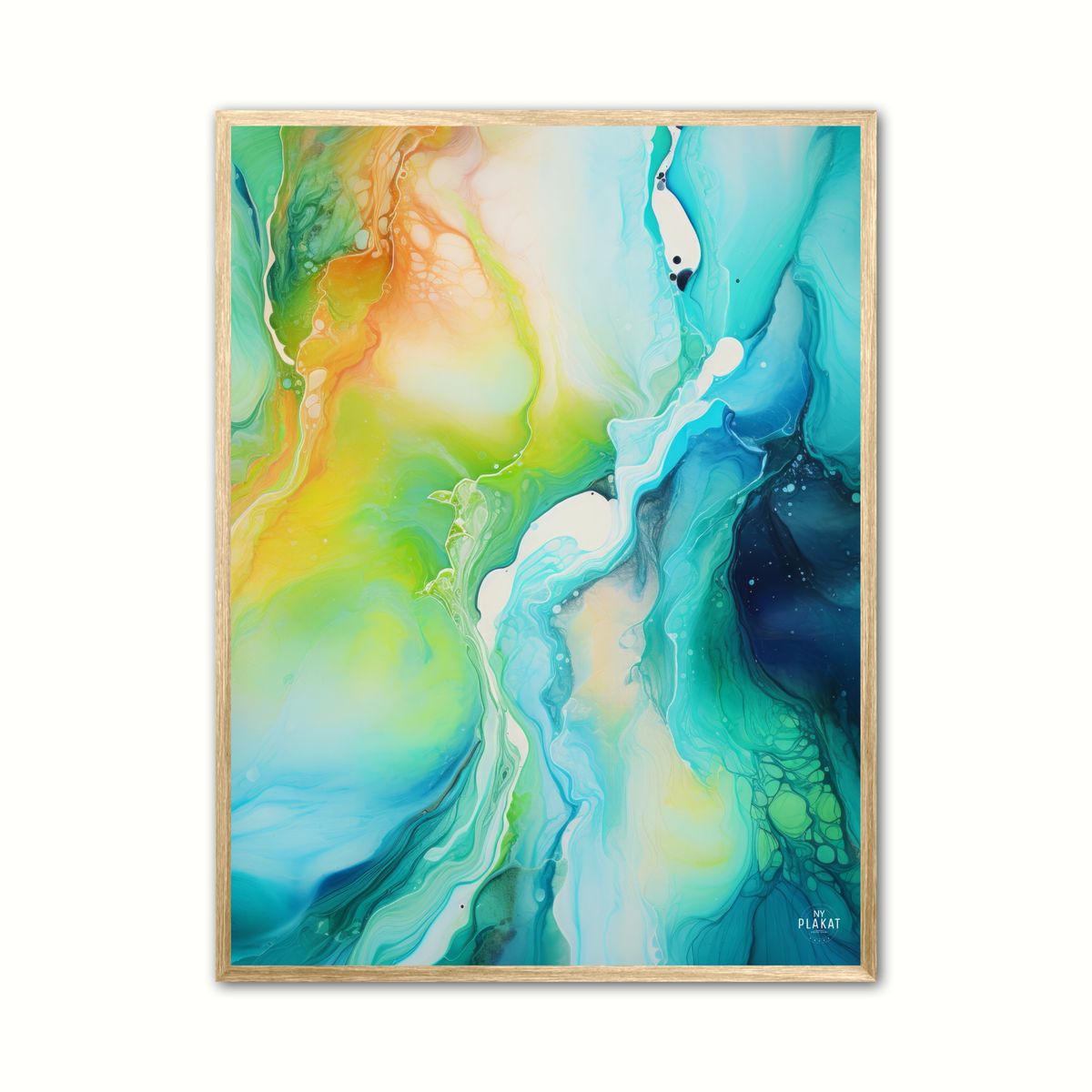 Plakat med Fluid Whispers - Abstrakt 50 x 70 cm (B2)