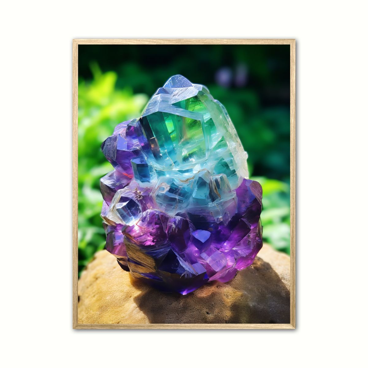 Regnbue Fluorit Nr. 1 - Krystal plakat 50 x 70 cm (B2)