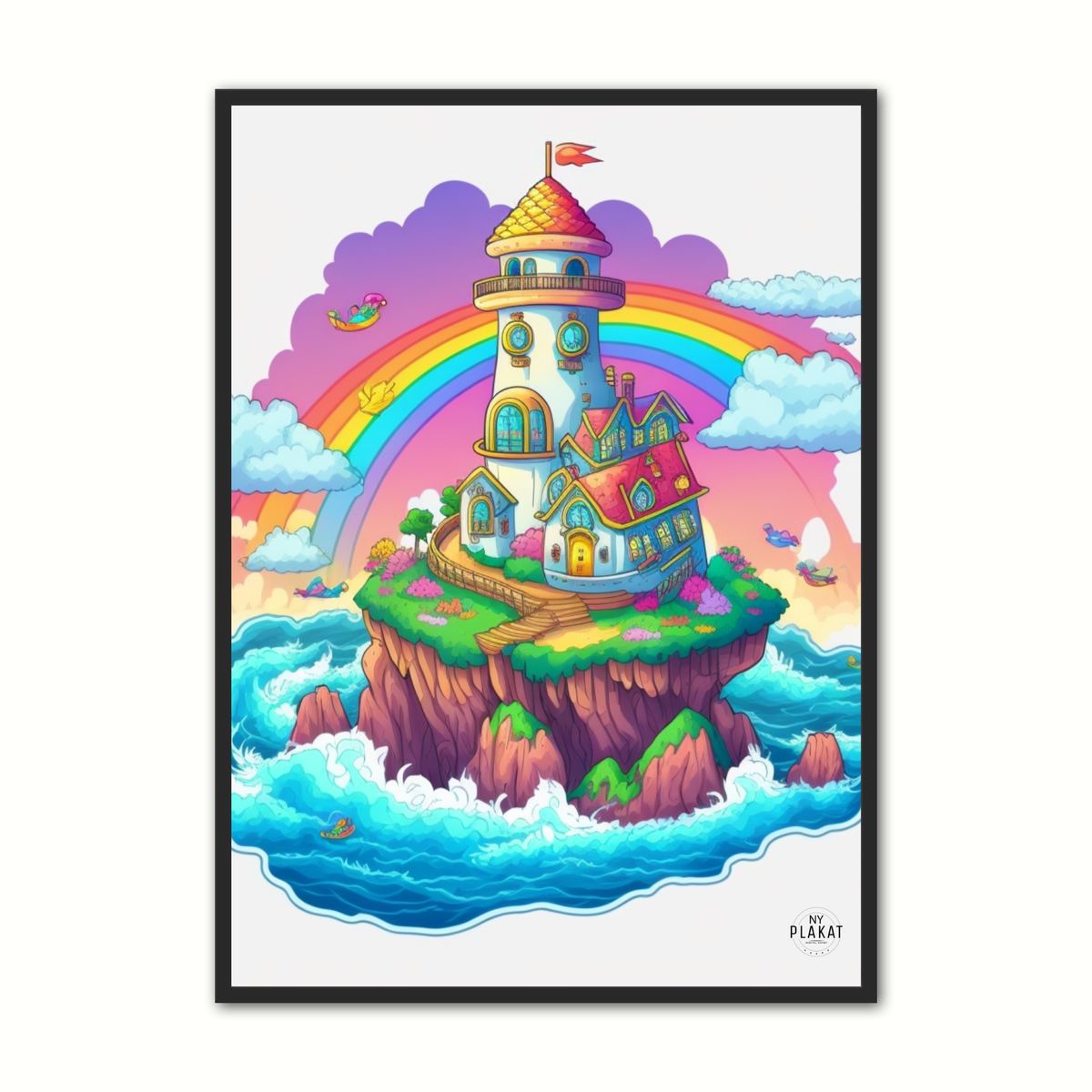 Plakat med Tiny Rainbow Island No. 3 50 x 70 cm (B2)