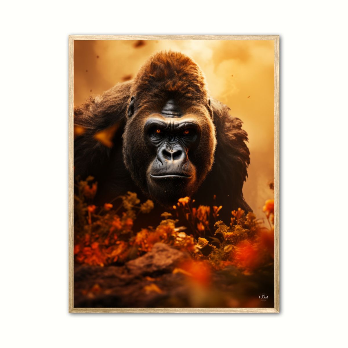 Plakat med Gorilla Plakat 8 30 x 40 cm