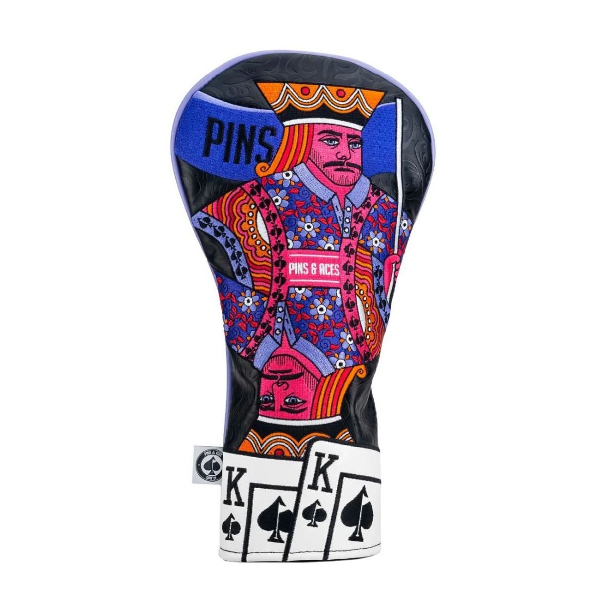 Pins and Aces Driver Headcover King of Spades