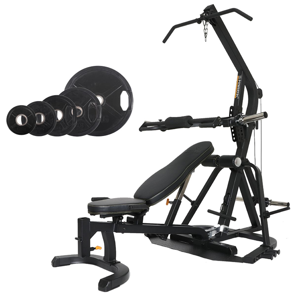 Powertec - Workbench LeverGym +77.. Sort 50 mm vægtskiver - 5 kg - Black