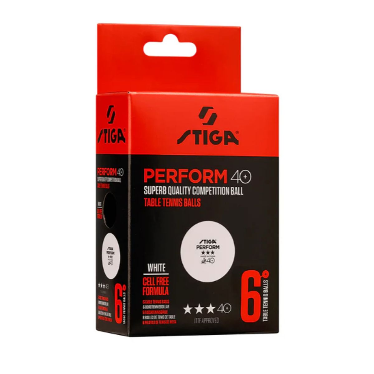 Stiga - Perform 3-star Bordtennisbolde - 6 Pack