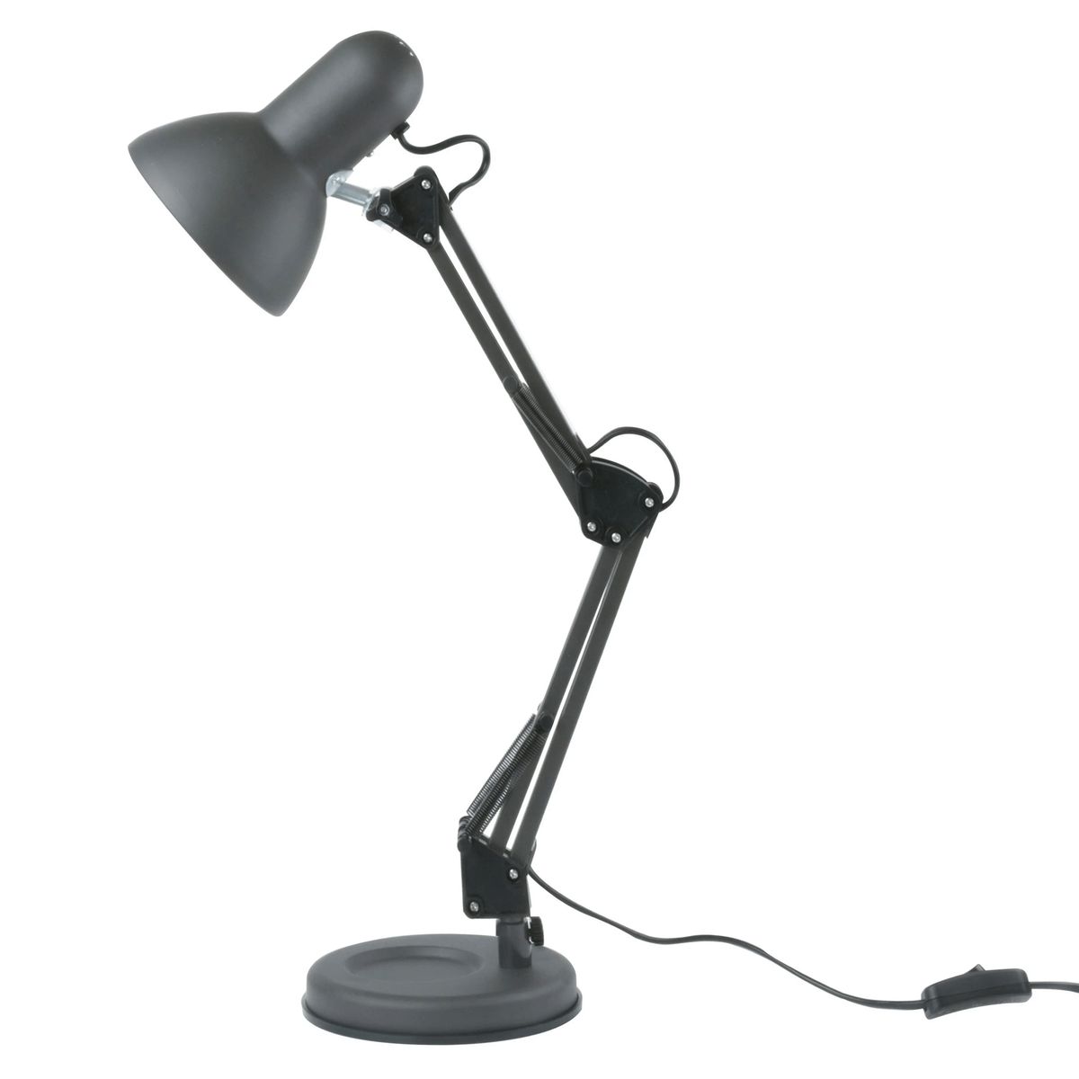 Bordlampe, sort metal