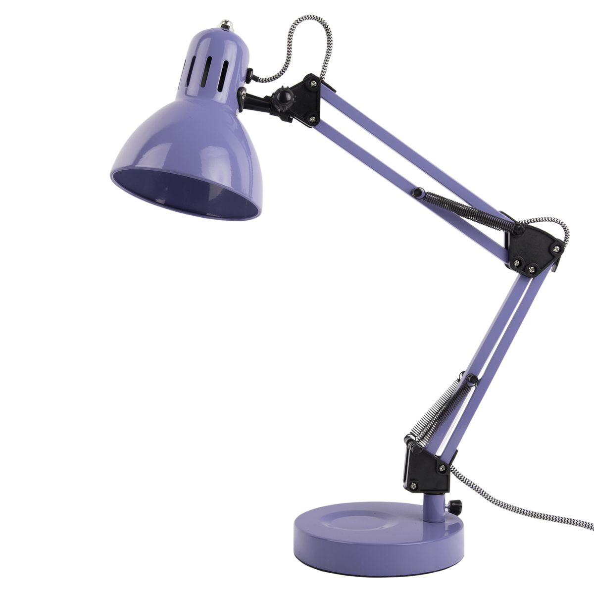 Bordlampe, klar lilla metal