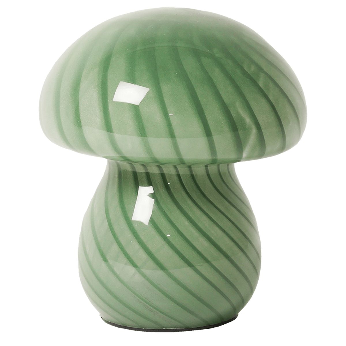 Mushroom lampe i glas, grøn