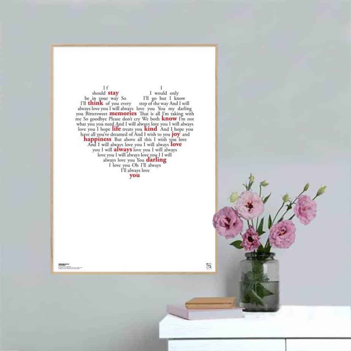 I Will Always Love You - Whitney Houston - Songshape poster - 21 x 30 cm / Small / lodret