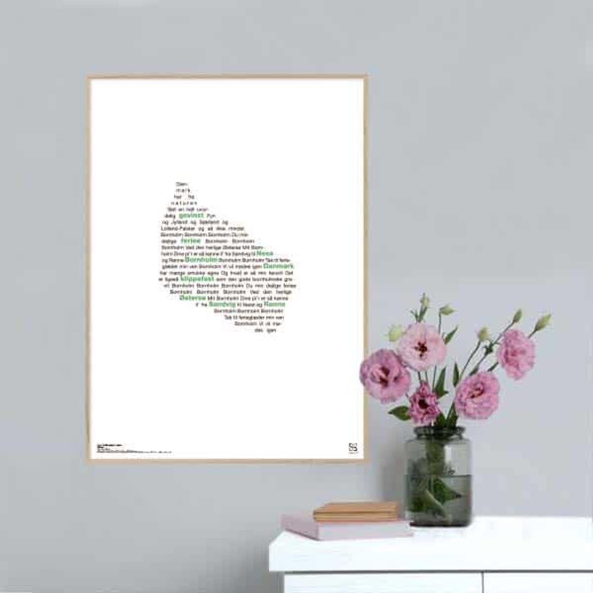 Bornholm Bornholm Bornholm - Ib Mossin - Songshape plakat - 50 x 70 cm / XL / lodret