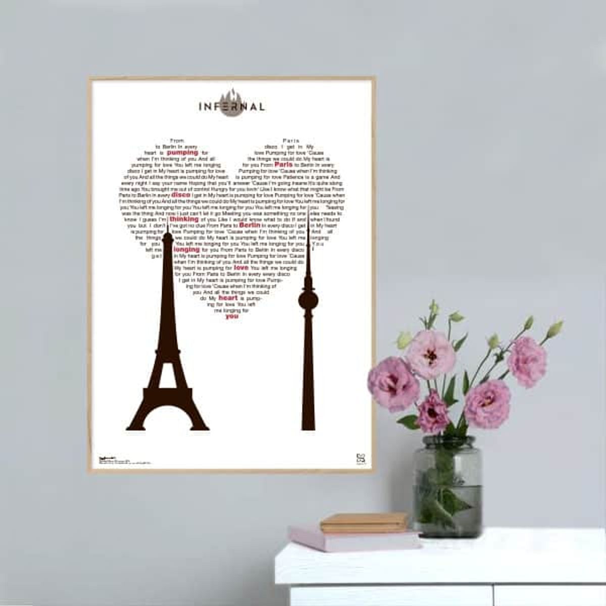 From Paris to Berlin - Infernal - Songshape plakat - 30 x 42 cm / Medium / lodret