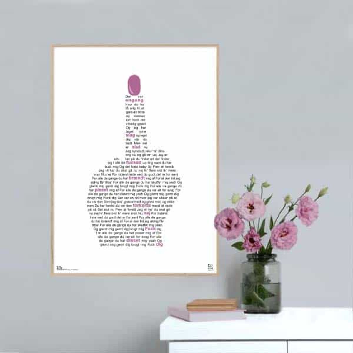 Fuck dig - Anna David plakat - 40 x 50 cm / Large / lodret