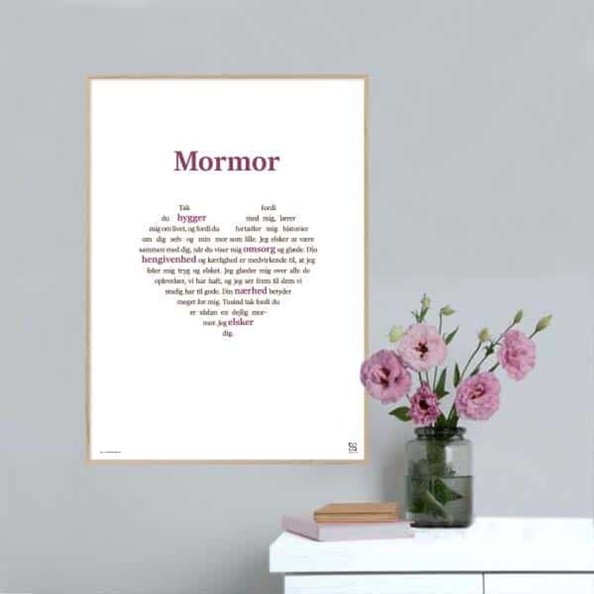 Plakat som hylder din mormor - 50 x 70 cm / XL / lodret