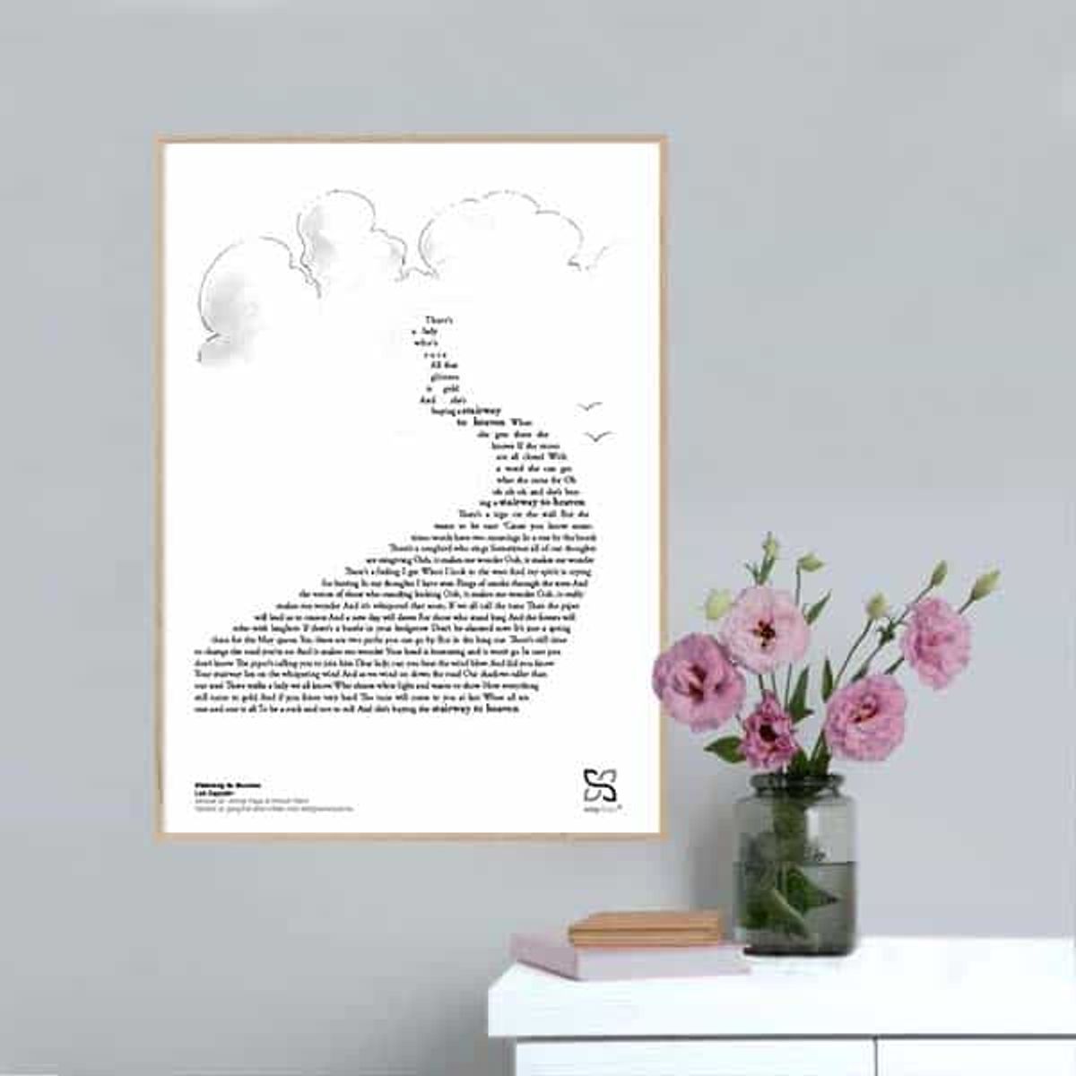 Stairway to Heaven - Led Zeppelin - Songshape poster - 15 x 21 cm / XS / lodret