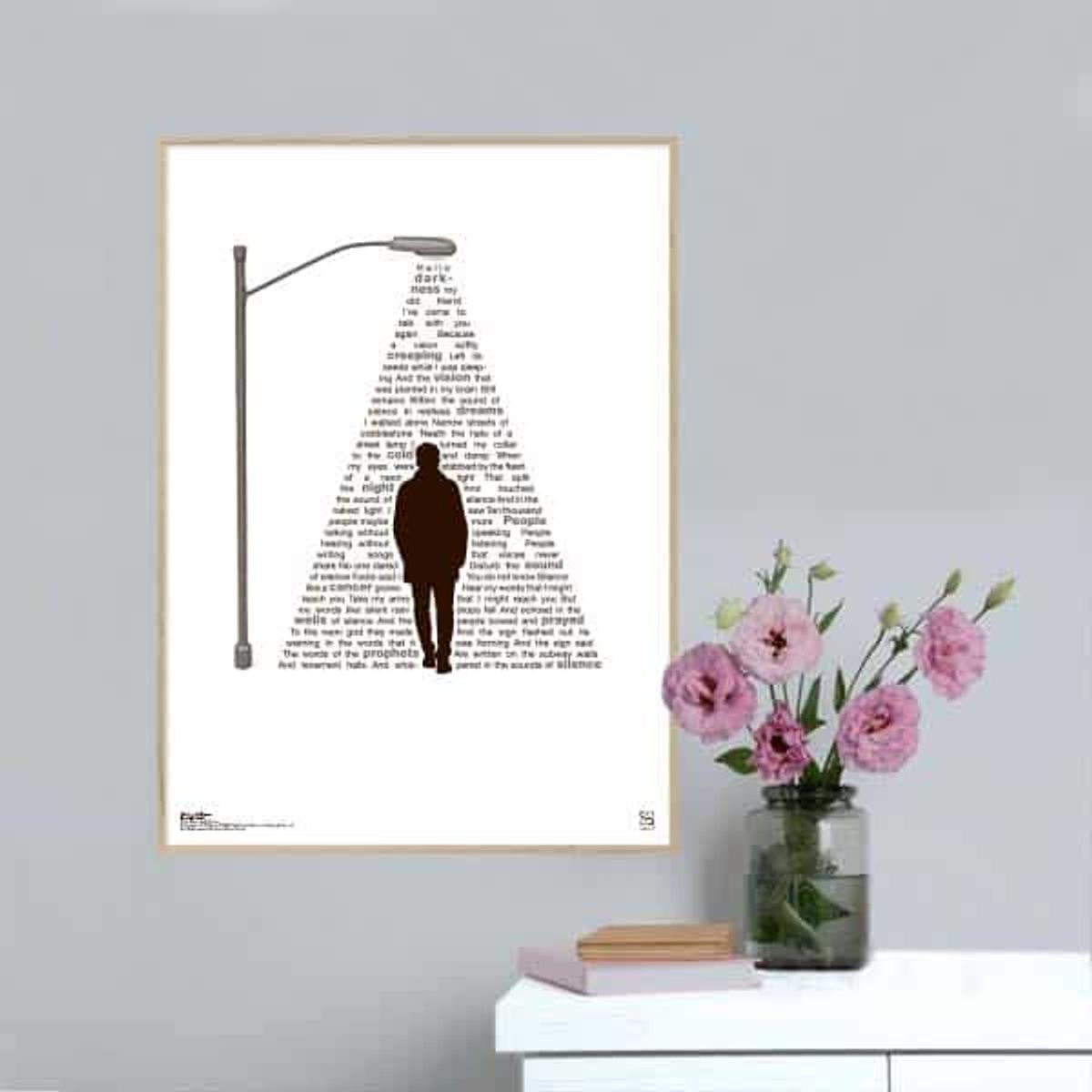 The Sound of Silence - Simon & Garfunkel - Songshape poster - 40 x 50 cm / Large / lodret