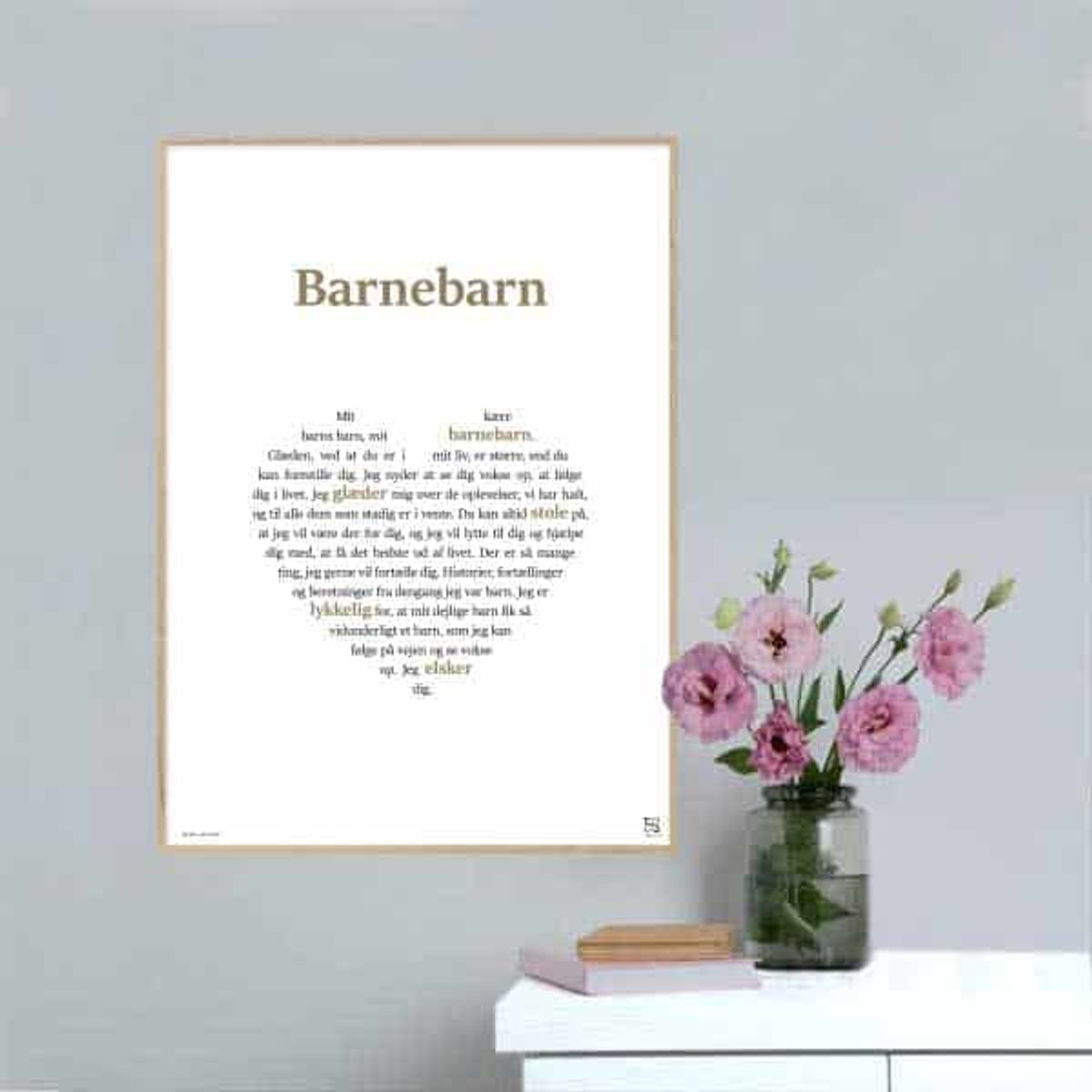 Plakat som hylder dit barnebarn - 50 x 70 cm / XL / lodret